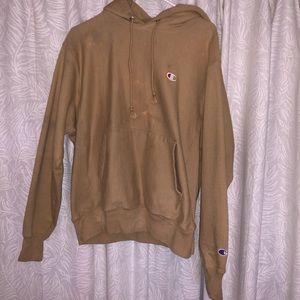 Champion reverse weave hoodie. Tan, size M UNI-SEX